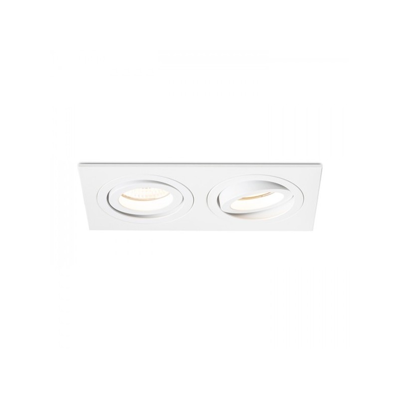 RENDL PASADENA GU10 SQ II zápustné svietidlo biela 230V GU10 2x50W R12713