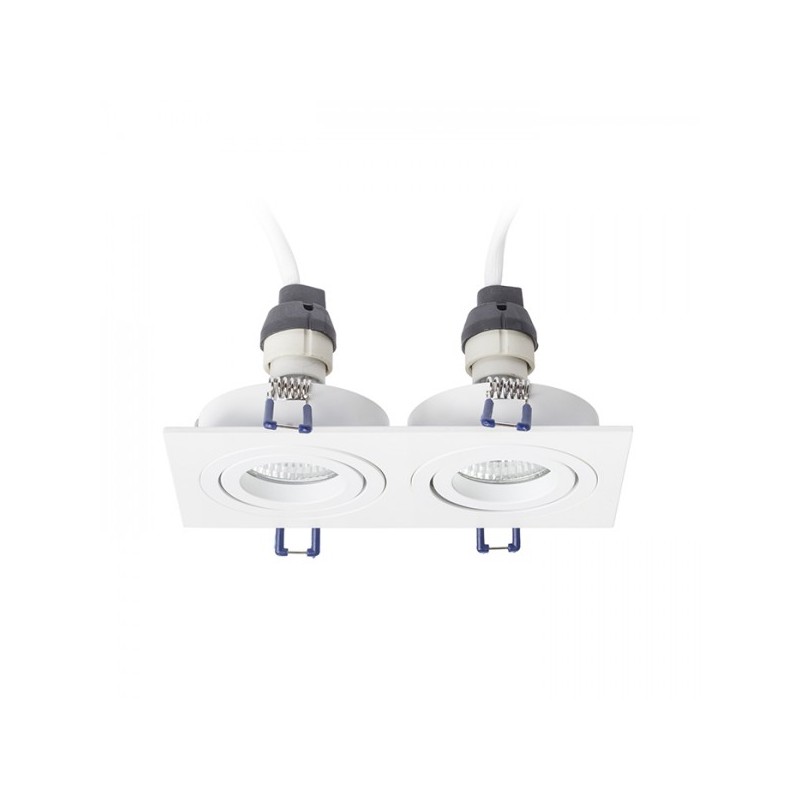 RENDL PASADENA GU10 SQ II zápustné svietidlo biela 230V GU10 2x50W R12713