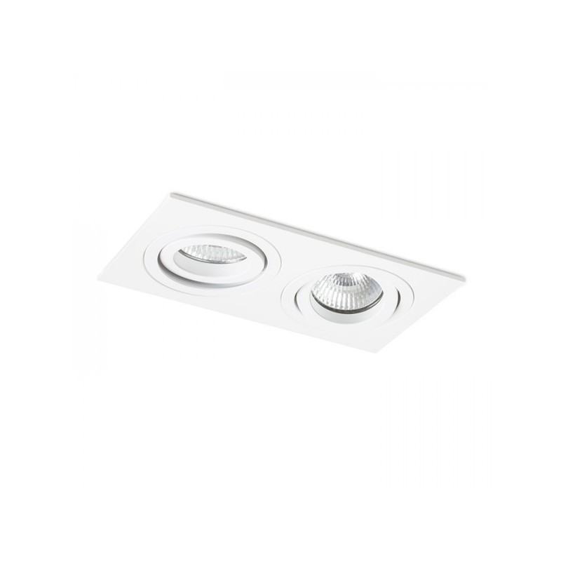 RENDL PASADENA GU10 SQ II zápustné svietidlo biela 230V GU10 2x50W R12713