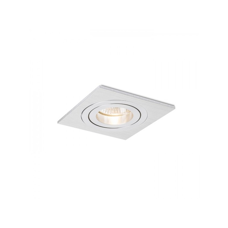 RENDL PASADENA GU10 SQ I zápustné svietidlo česaný hliník 230V GU10 50W R12709