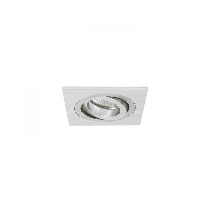 RENDL PASADENA GU10 SQ I zápustné svietidlo česaný hliník 230V GU10 50W R12709