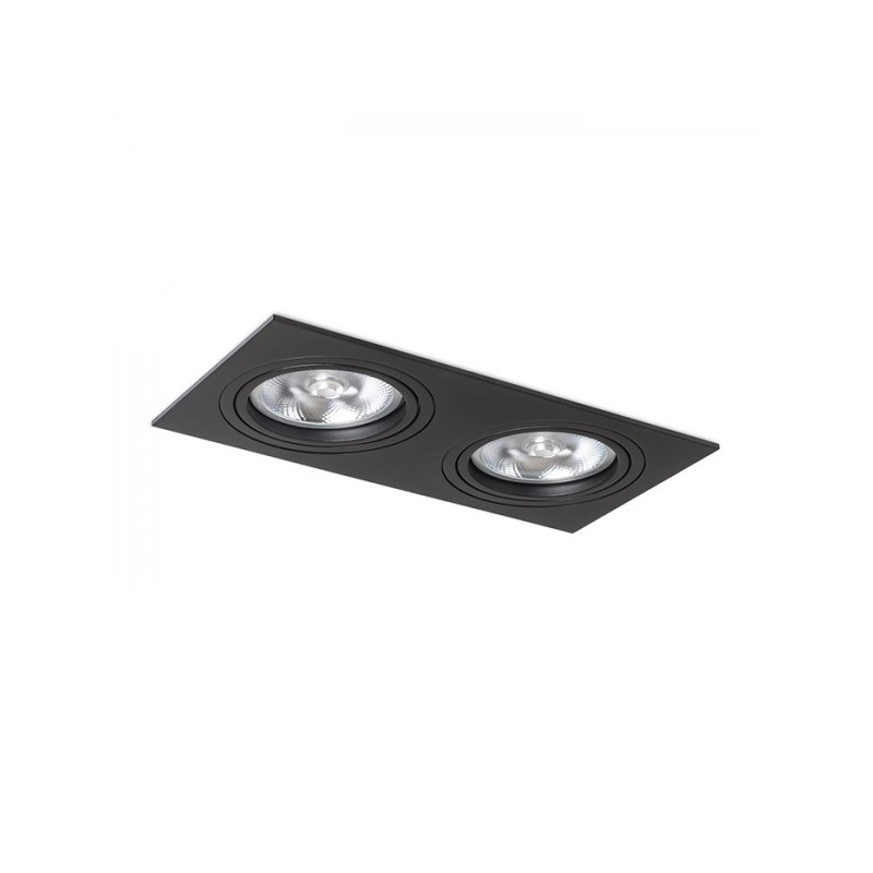 RENDL zápustné svietidlo PASADENA G53 SQ II čierna 12V G53 2x50W R12705