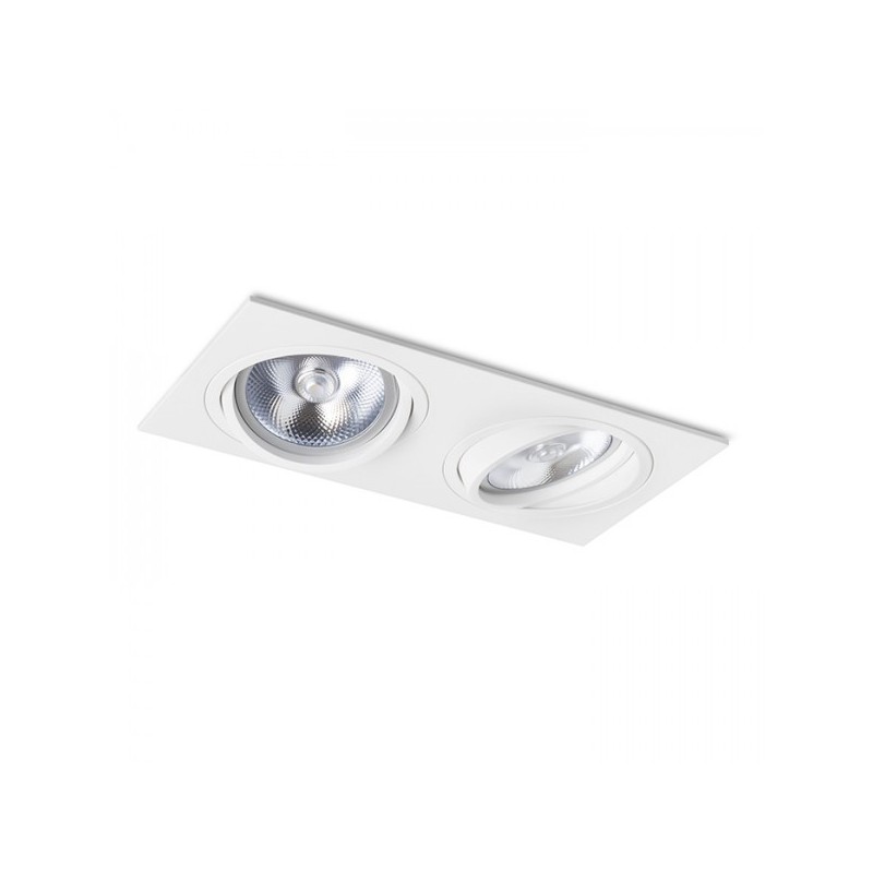 RENDL zápustné svietidlo PASADENA G53 SQ II biela 12V G53 2x50W R12703