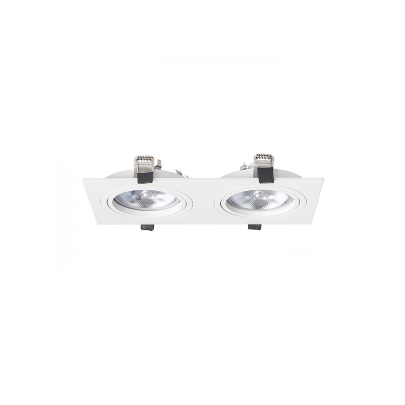 RENDL zápustné svietidlo PASADENA G53 SQ II biela 12V G53 2x50W R12703