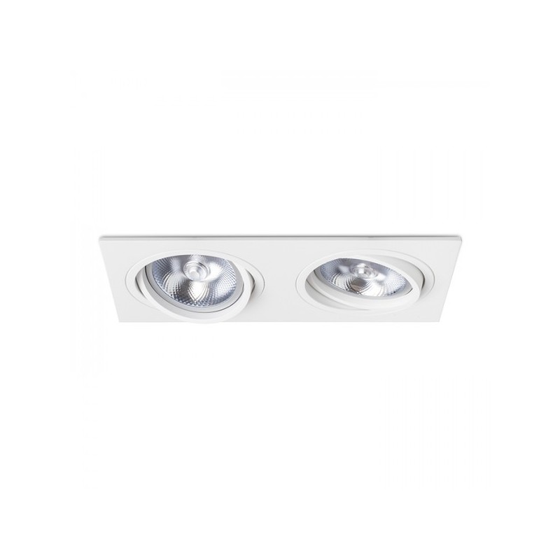 RENDL zápustné svietidlo PASADENA G53 SQ II biela 12V G53 2x50W R12703