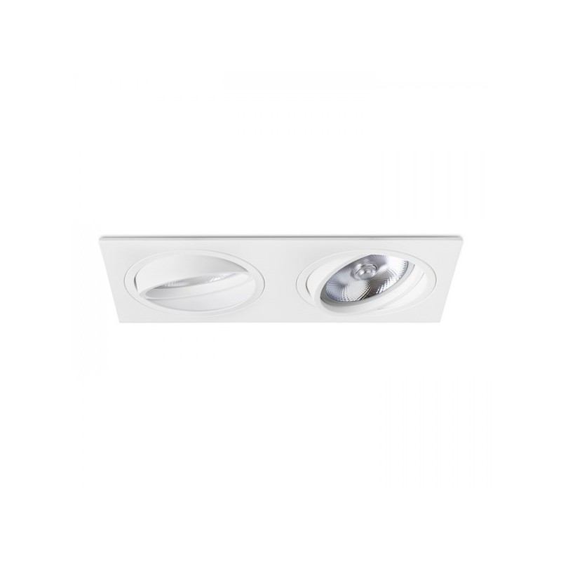RENDL zápustné svietidlo PASADENA G53 SQ II biela 12V G53 2x50W R12703