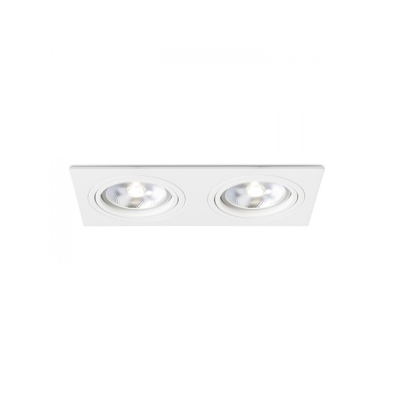 RENDL zápustné svietidlo PASADENA G53 SQ II biela 12V G53 2x50W R12703