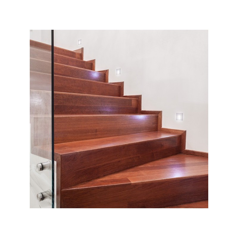 RENDL MEMPHIS SQ zápustné svietidlo do steny striebornosivá 230V LED 3W 60° 3000K R12688