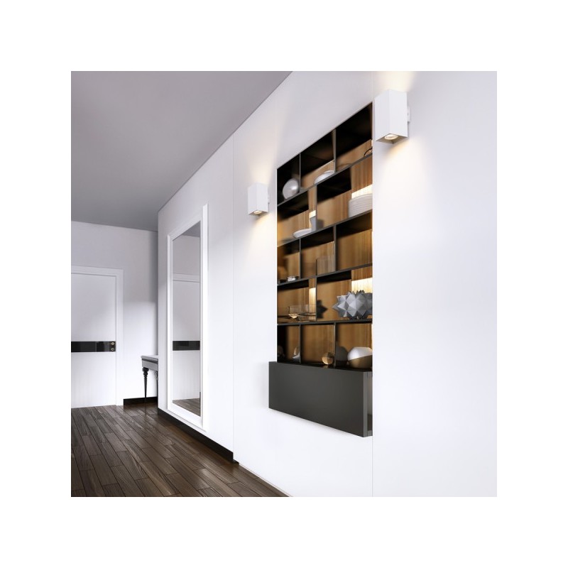 RENDL AGATE II nástenná matná biela  230V GU10 2x35W R12677