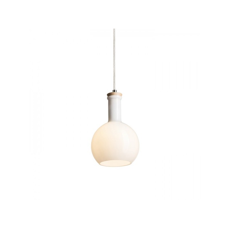 RENDL PULIRE RD závesná  opálové sklo/drevo/chróm 230V E14 28W R12664