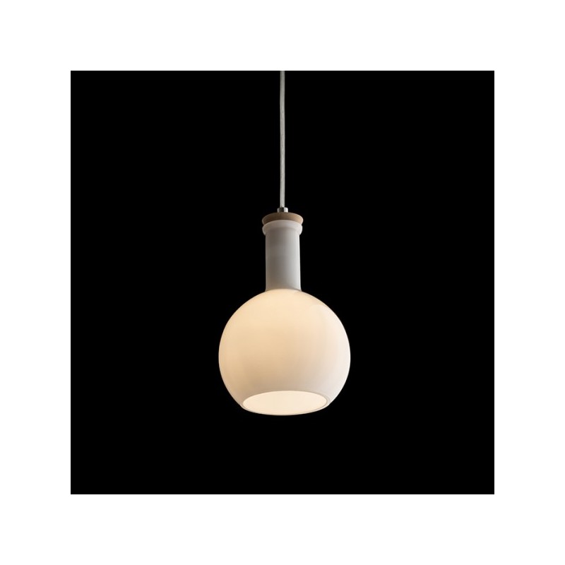 RENDL PULIRE RD závesná  opálové sklo/drevo/chróm 230V E14 28W R12664