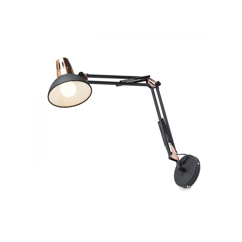 RENDL ANTE nástenná čierna meď 230V E27 28W R12651