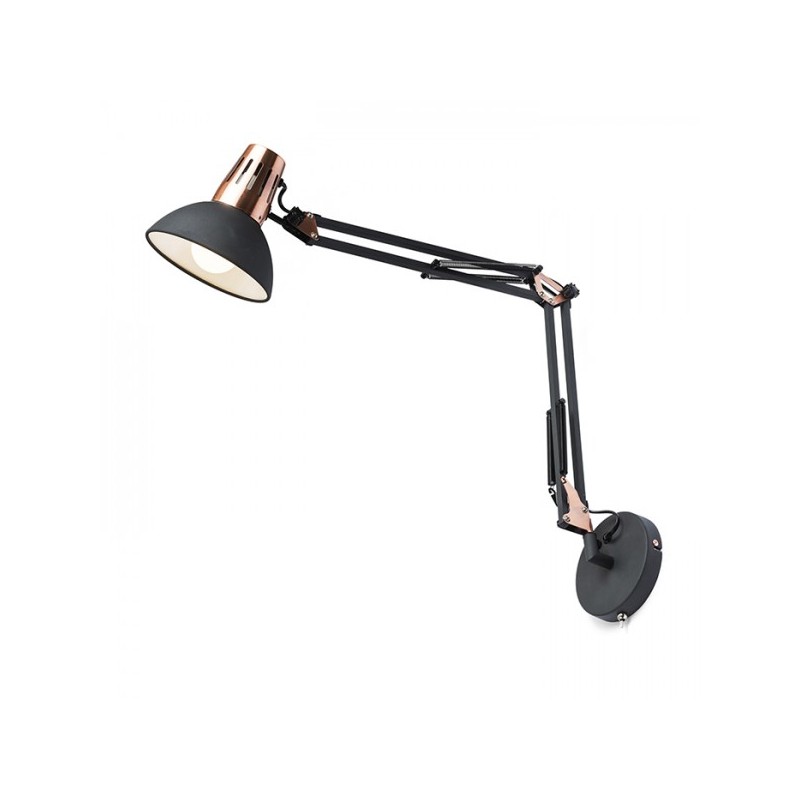 RENDL ANTE nástenná čierna meď 230V E27 28W R12651