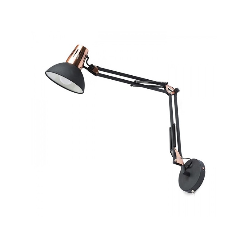 RENDL ANTE nástenná čierna meď 230V E27 28W R12651