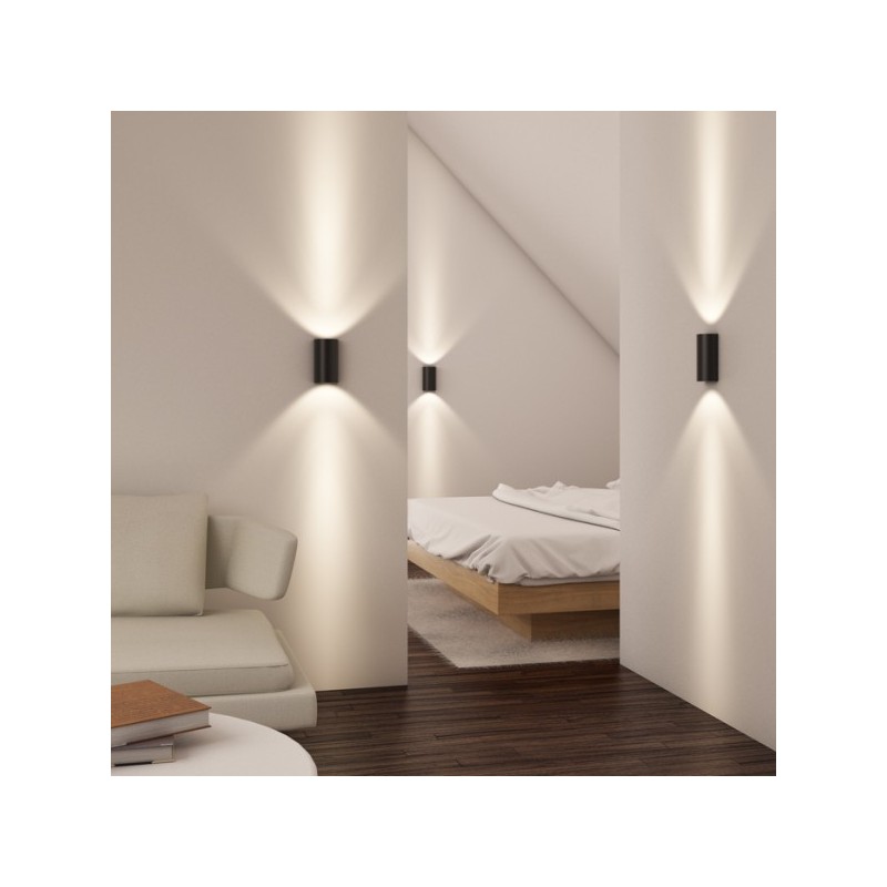 RENDL DAFFY nástenná čierna  230V LED 6W  3000K R12593