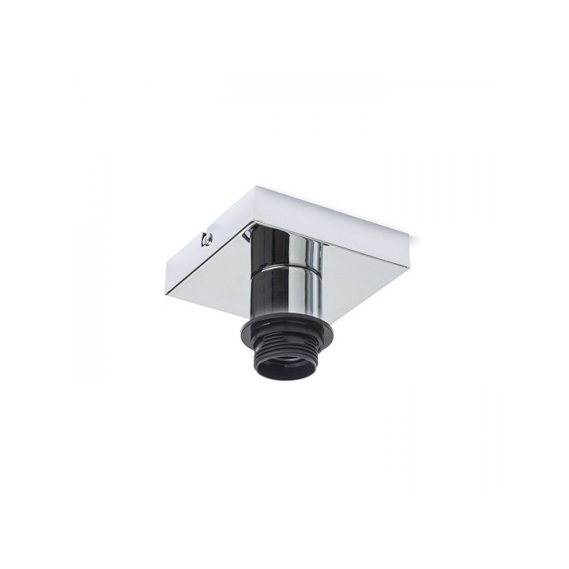 RENDL SOLO SQ stropná základňa  chróm 230V E27 53W R12584