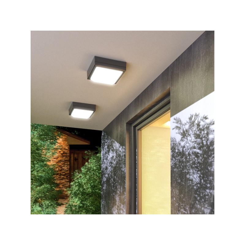 RENDL DELTA 215 prisadená antracitová  230V E27 18W IP54 R12564