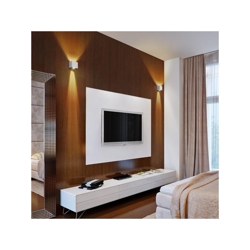 RENDL CARRE nástenná biela  230V LED 2x3W IP54  3000K R12556