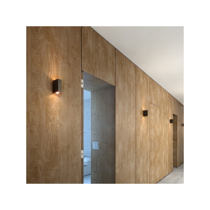 RENDL UKKO nástenná čierna  230V LED 2x3W 55° IP54  3000K R12555