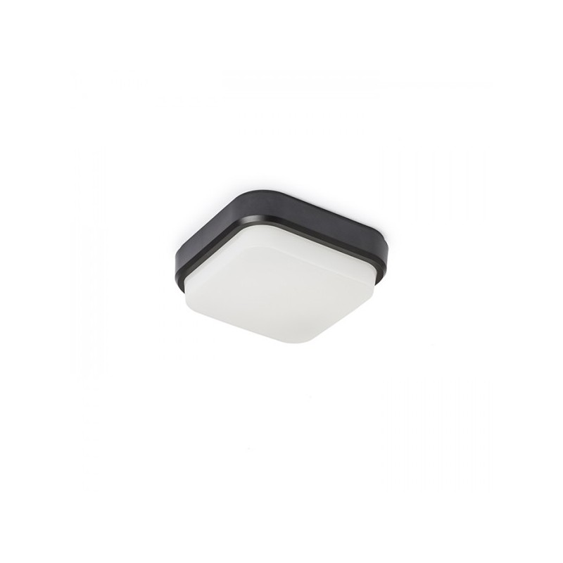 RENDL TARIS SQ 17 prisadená čierna plast 230V LED 8W IP54  3000K R12525