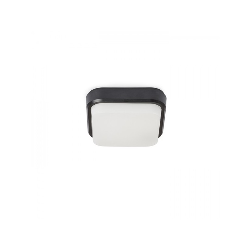 RENDL TARIS SQ 17 prisadená čierna plast 230V LED 8W IP54  3000K R12525