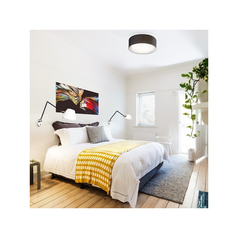 RENDL OTIS 50 stropná čierna/biela  230V LED E27 3x15W R12491