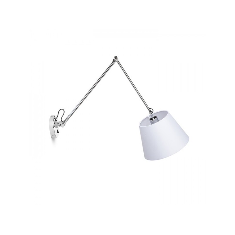 RENDL ASHLEY nástenná biela chróm 230V E27 42W R12482