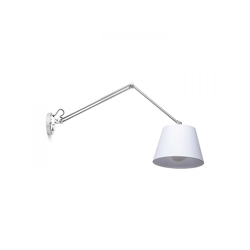 RENDL ASHLEY nástenná biela chróm 230V E27 42W R12482