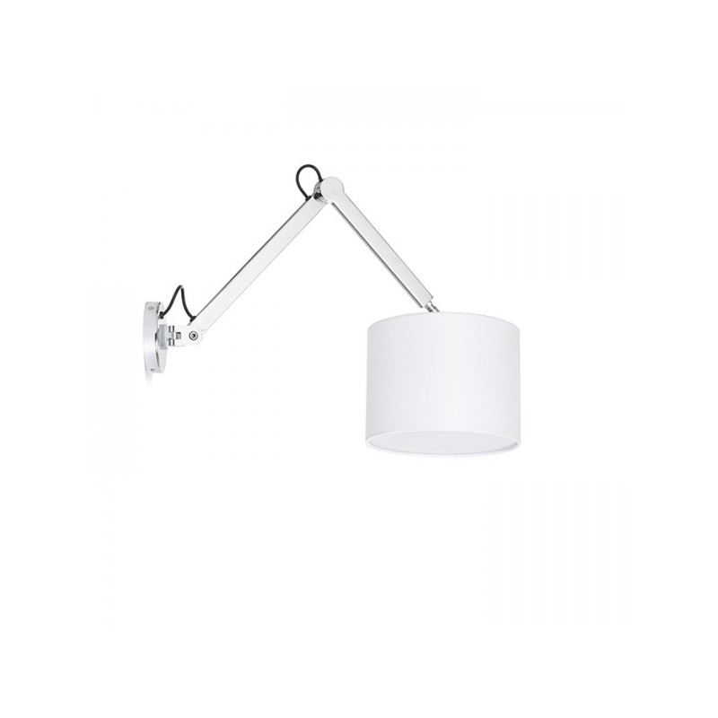 RENDL MADISON W nástenná biela chróm 230V E27 42W R12480