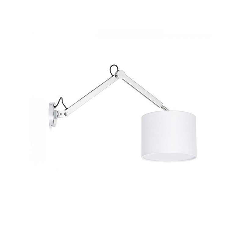 RENDL MADISON W nástenná biela chróm 230V E27 42W R12480