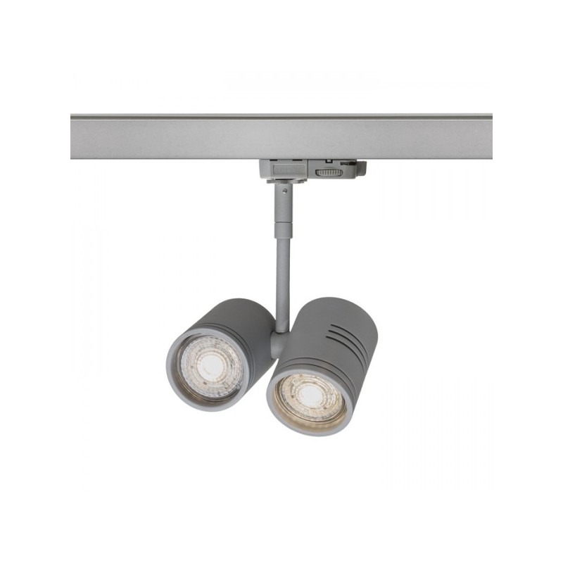 RENDL BEEBA II pre trojokruh. lištu striebornosivá  230V GU10 2x35W R12312