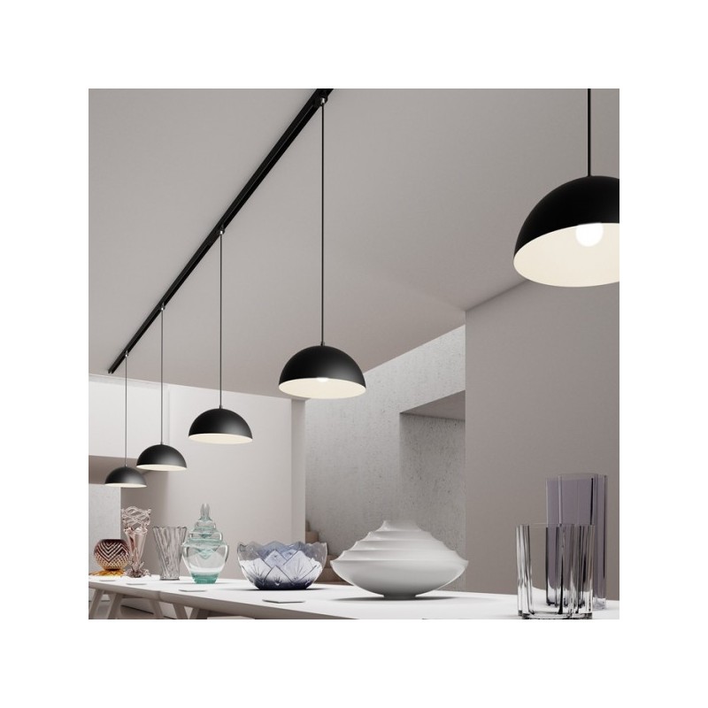 RENDL MONROE 30 pre trojokruh. lištu matná čierna/biela  230V E27 42W R12101