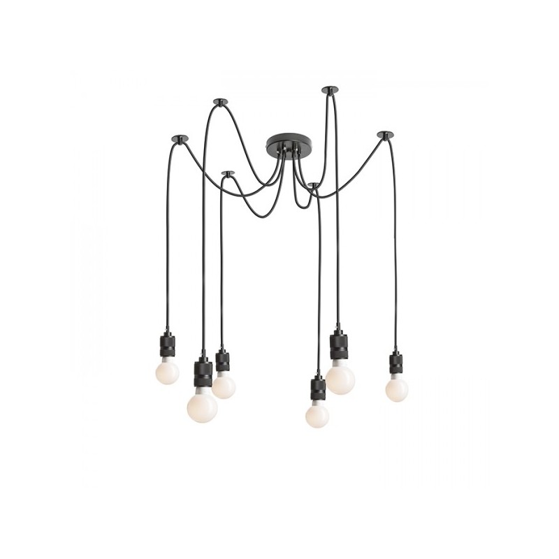 RENDL CINDY VI závesná čierna 230V E27 6x42W R12054