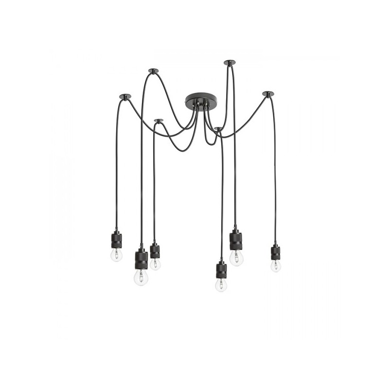 RENDL CINDY VI závesná čierna 230V E27 6x42W R12054