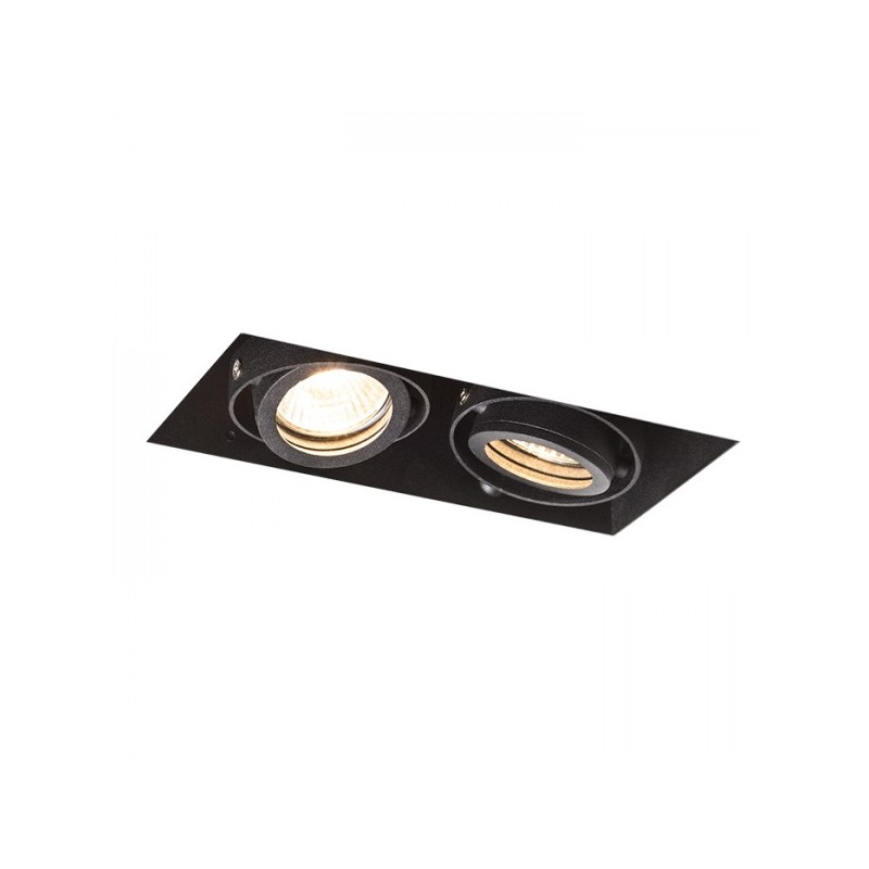 RENDL zápustné svietidlo ELECTRA II čierna 230V GU10 2x50W R12053