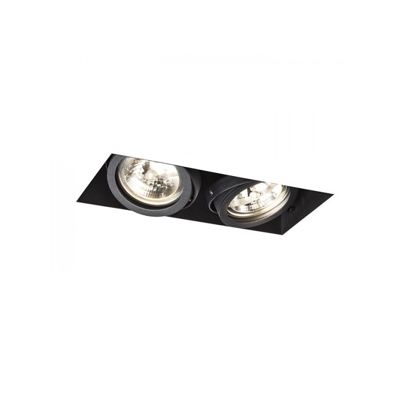 RENDL zápustné svietidlo ELECTRA II čierna 12V G53 2x50W R12051