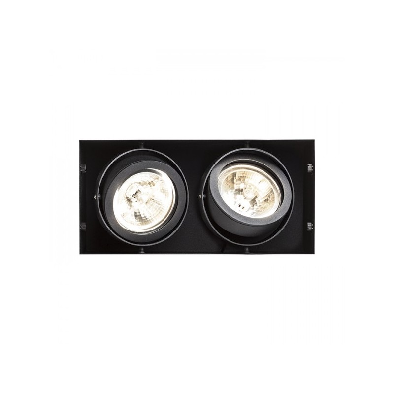 RENDL zápustné svietidlo ELECTRA II čierna 12V G53 2x50W R12051