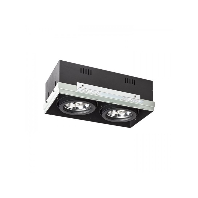 RENDL zápustné svietidlo ELECTRA II čierna 12V G53 2x50W R12051