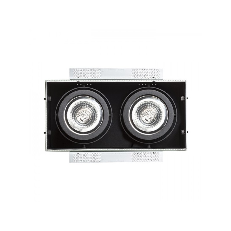RENDL zápustné svietidlo ELECTRA II čierna 12V G53 2x50W R12051