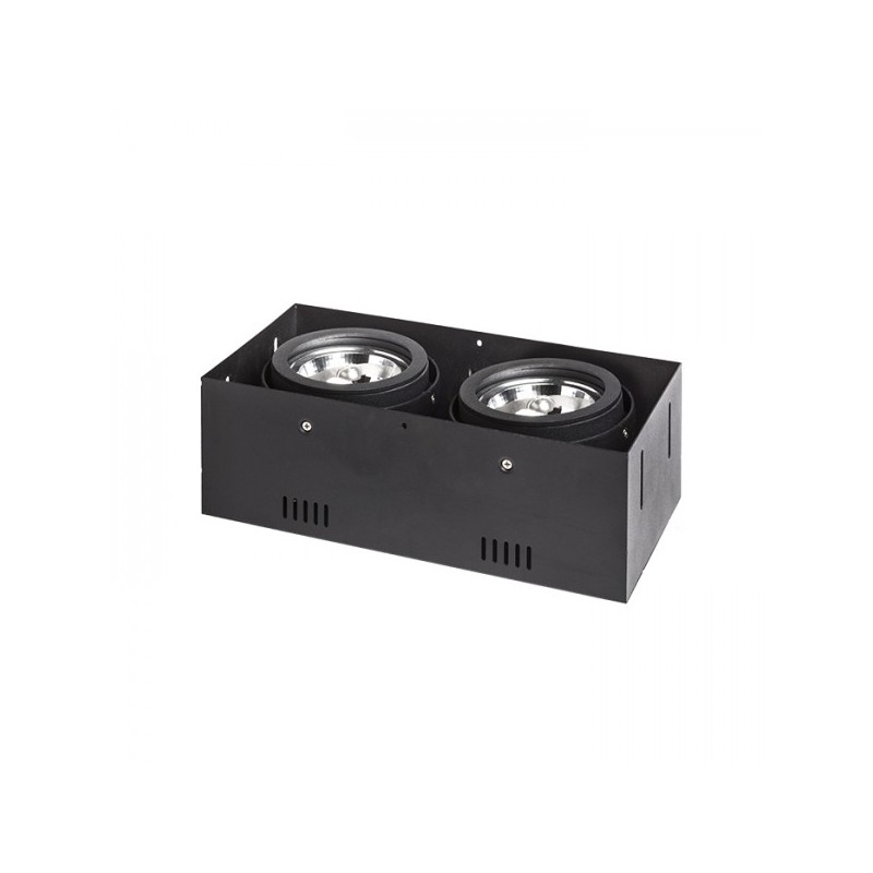 RENDL zápustné svietidlo ELECTRA II čierna 12V G53 2x50W R12051