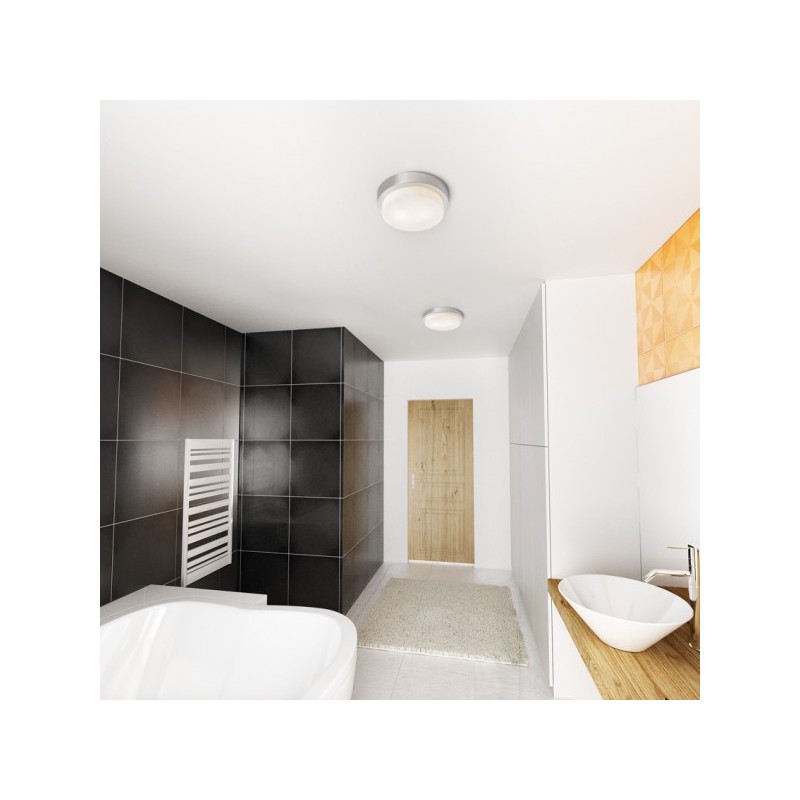 RENDL GORRA stropná  matný nikel 230V E14 2x40W IP44 R12048