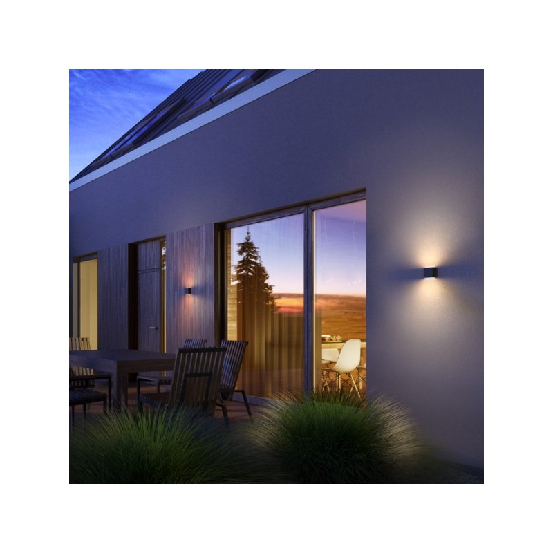 RENDL CHOIX 114 nástenná antracitová  230V LED 2x3W IP54  3000K R12012