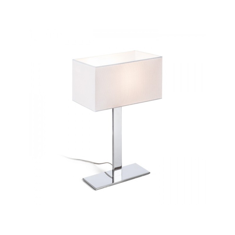 RENDL PLAZA M stolná biela chróm 230V E27 42W R11983