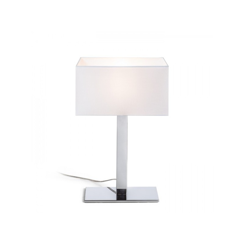RENDL PLAZA M stolná biela chróm 230V E27 42W R11983
