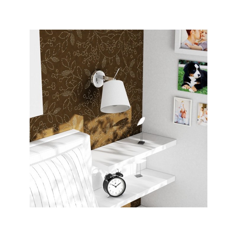 RENDL JERSEY nástenná biela chróm 230V E27 42W R11976