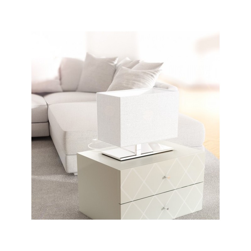RENDL PLAZA S stolná biela chróm 230V E27 42W R11973
