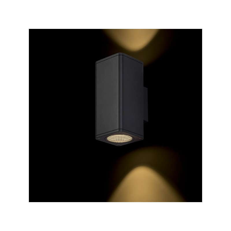 RENDL MIZZI SQ II nástenná antracitová  230V LED 2x12W 46° IP54  3000K R11965