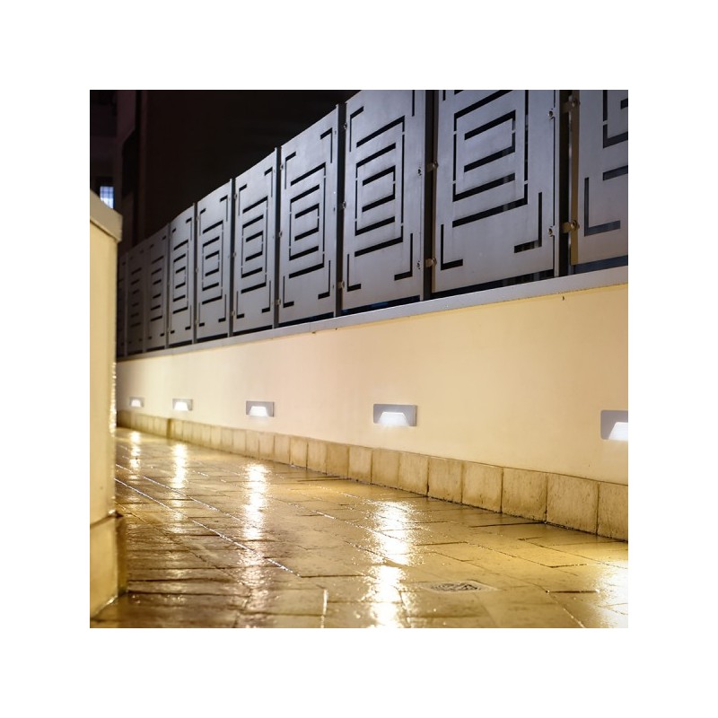 RENDL RENO SQ INDR nástenná sivá  230V LED 3W IP65  3000K R11950