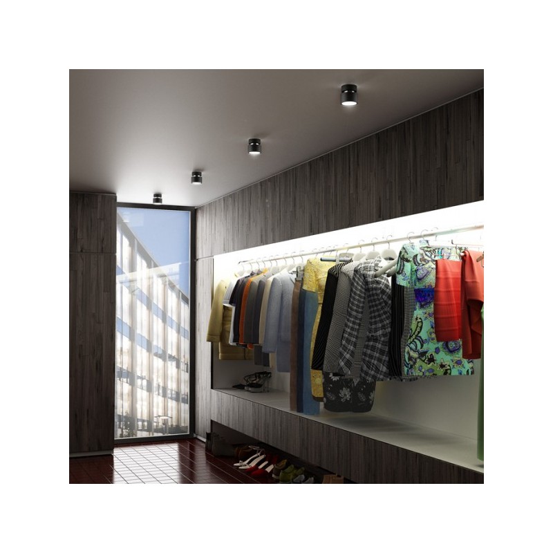 RENDL PIXIE stropná čierna chróm 230V LED GX53 7W R11771