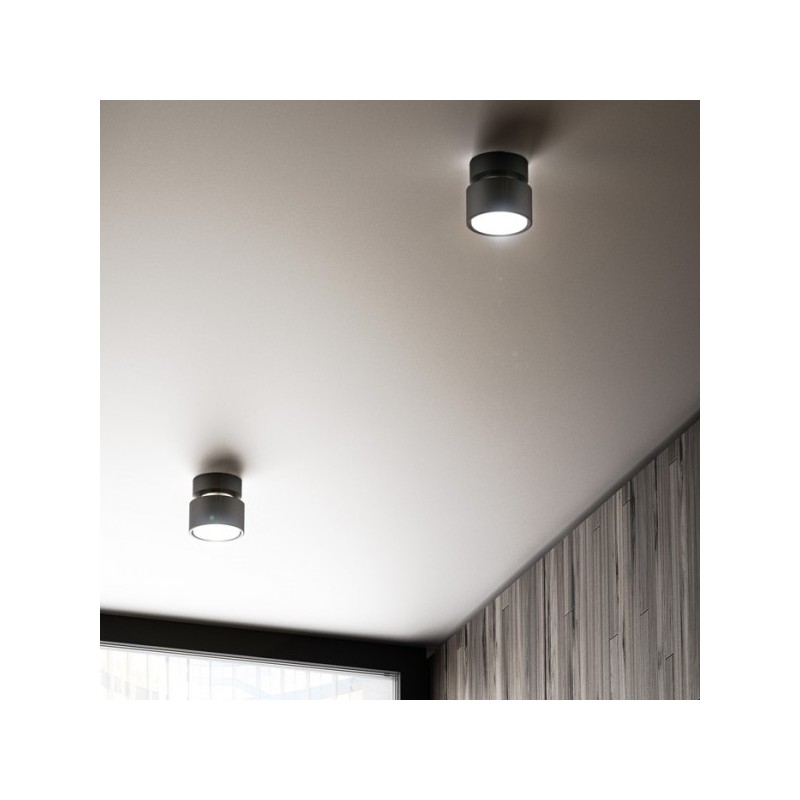 RENDL PIXIE stropná čierna chróm 230V LED GX53 7W R11771